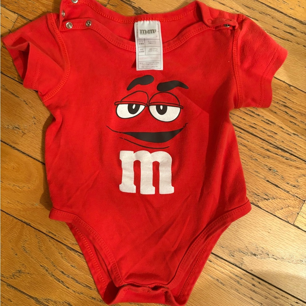 M&M's Red Baby Onesie 24 months